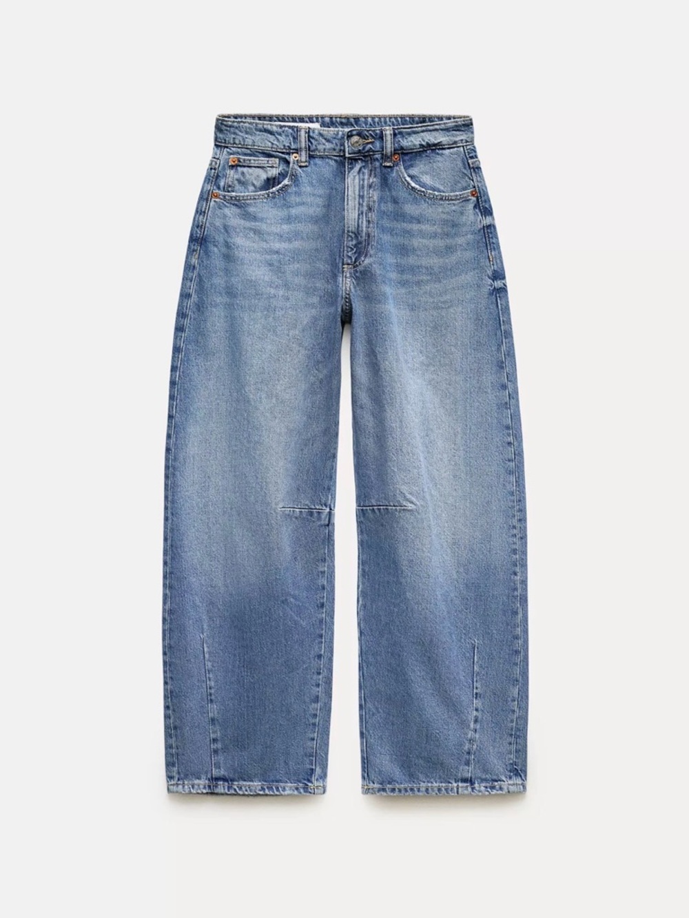 Zara TRF mid waist baggy balloon Jeans